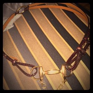 Ralph Lauren equestrian wrap belt brown